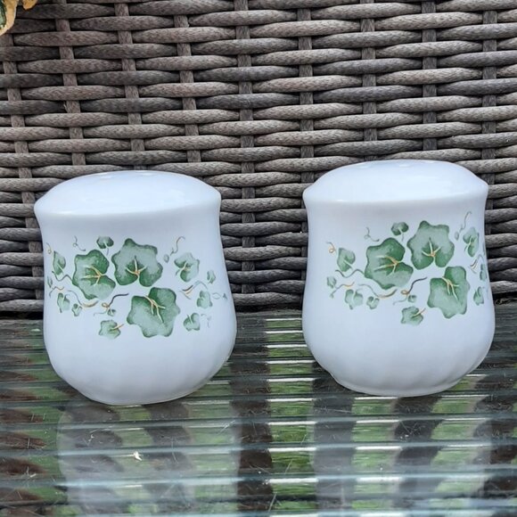 Corning-Corelle Coordinates Ivy Swirl Salt and Pepper Shakers Set - Picture 1 of 8